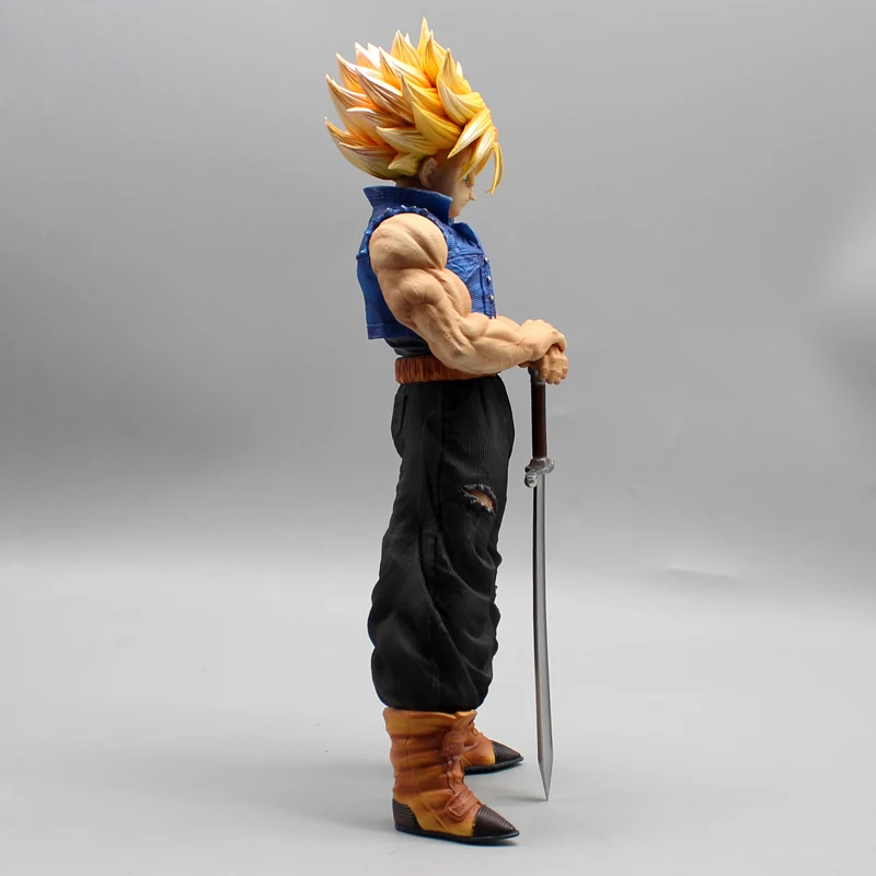 25cm Dragon Ball Torankusu Super Saiyan Stand With A Sword Anime Figure Model Statue Collection Desktop Decoration Ornament Toys