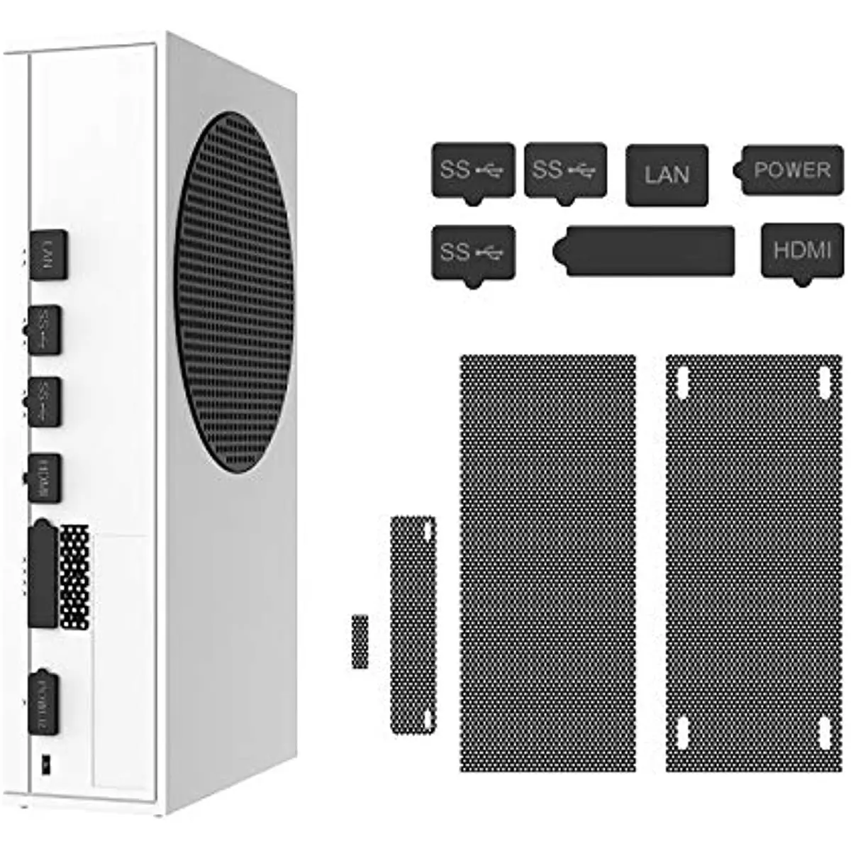 

Dust Plugs Compatible with Xbox Series S, Dust Filter Kit Compatible with Xbox Series S, 7 Silicone Series S Dust Protector