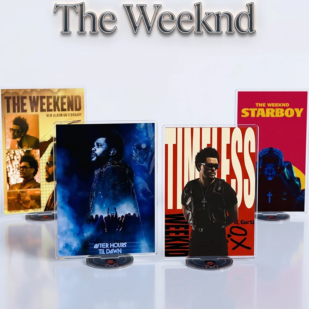 Popular Singer The Weeknd Music Starboy After Hours 15CM Double sided Acrylic Stand keychain Model Desk Decor Collect Fans gift