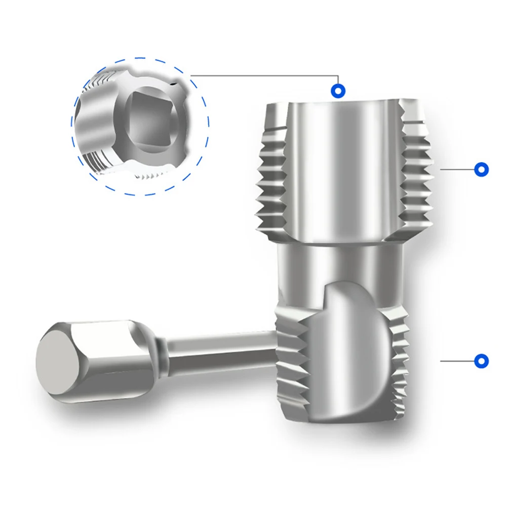 Apriscatole con filettatura interna per tubi dell'acqua PPR a 4 punti e 6 punti per attrezzature da officina per trapani elettrici per tubi in plastica PVC