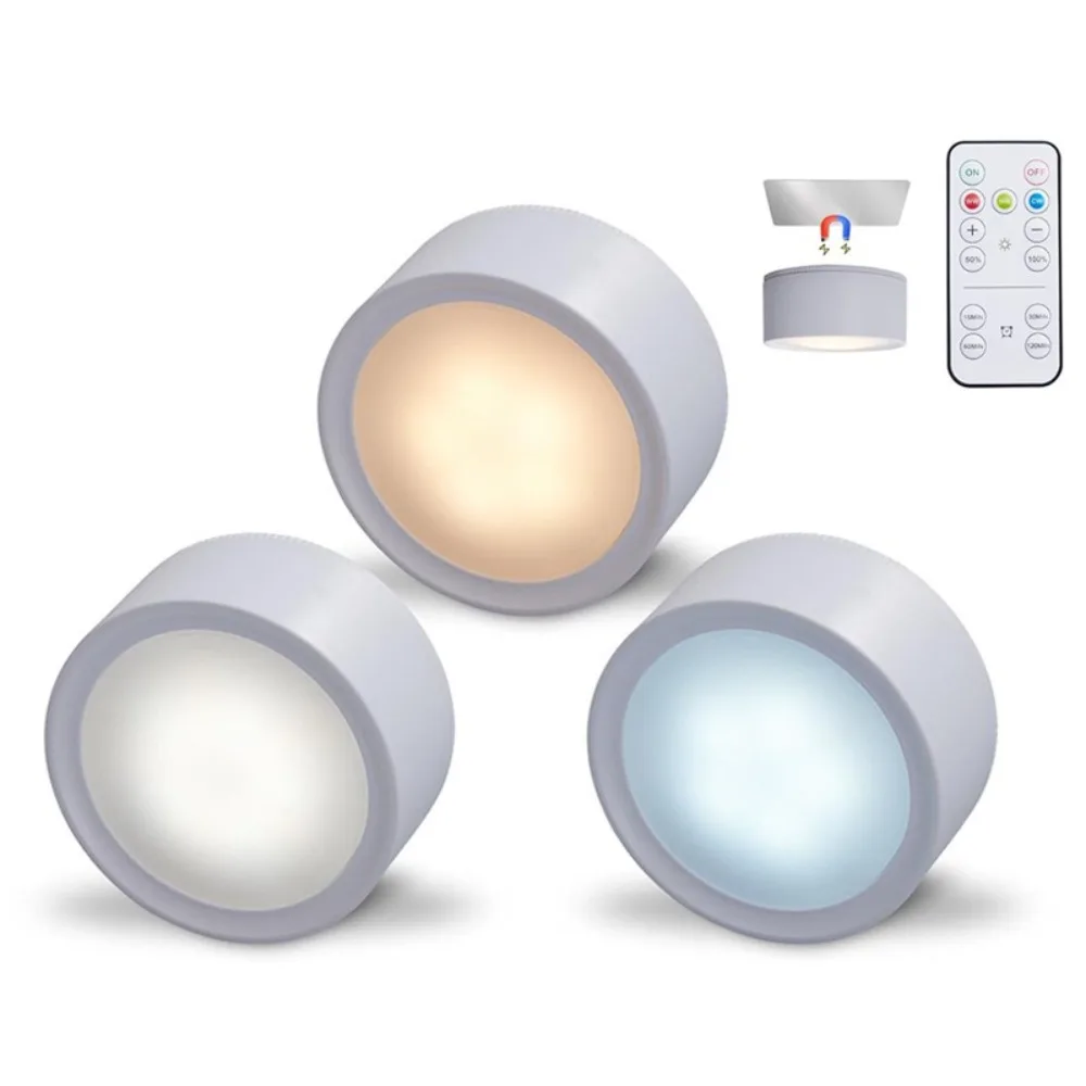

High Quality Dimmable LED Wall Sconces 3 Colors Remote Control Screw Bulbs Plastics Mini Pat Lamp Home