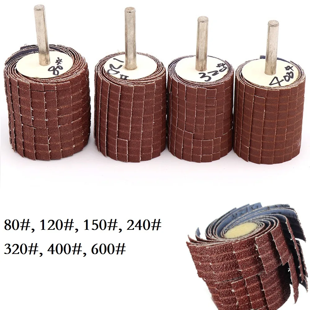 

6mm Shank Mounted Abrasive Sanding Flap Wheel Cloth Striping Polishing Grinding For Power Tool Accessory