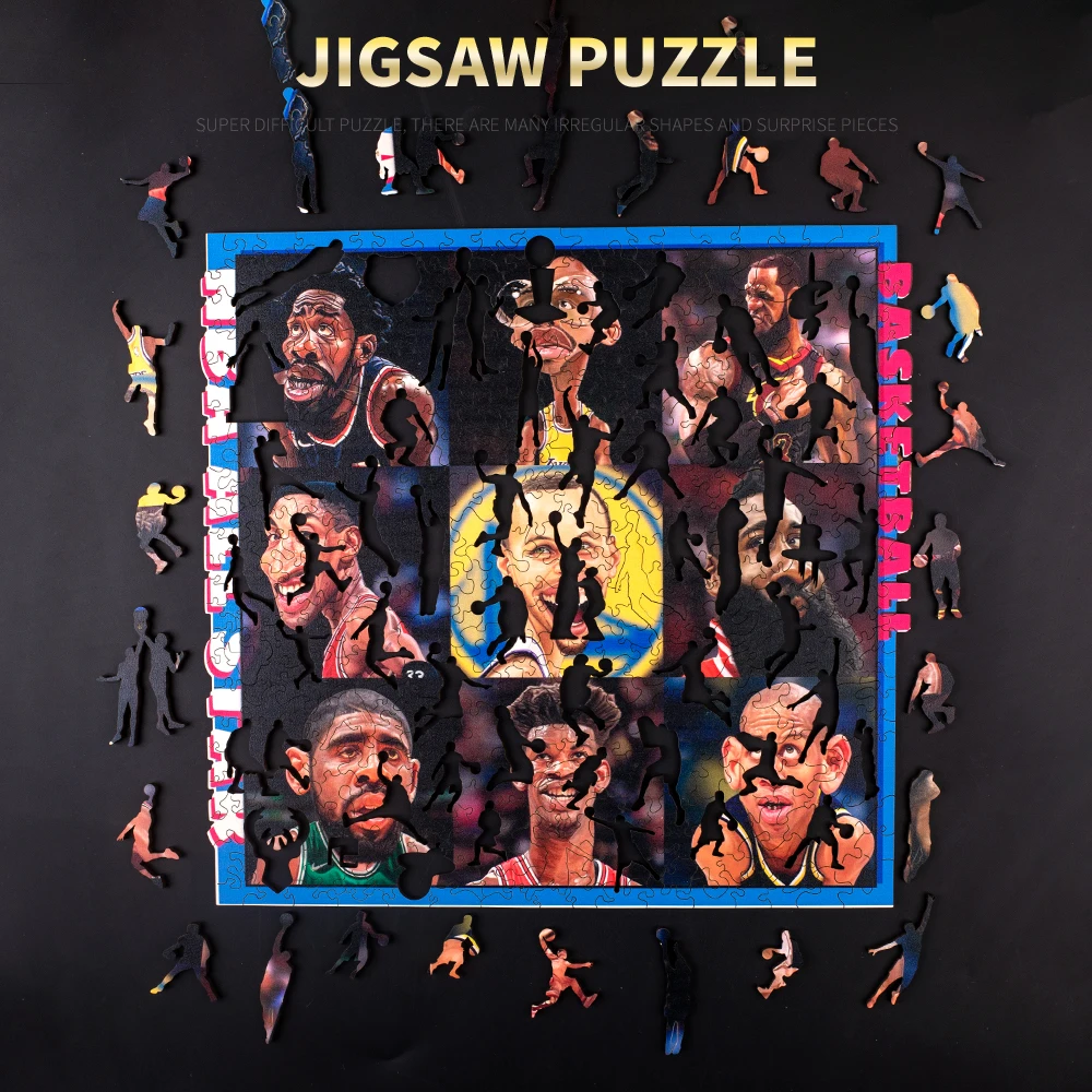 

"Nine Grid Basketball" puzzle decryption adult puzzle irregular wood high-difficulty level national tide