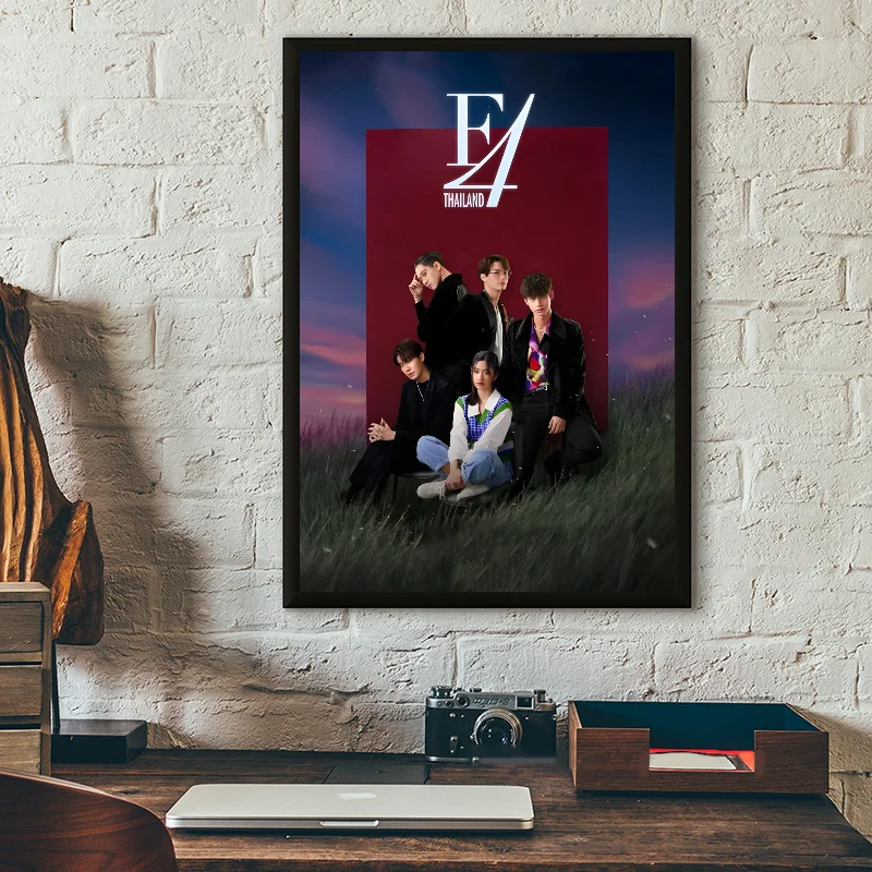 Movie F4 Thailand Film Poster Self-adhesive Art Waterproof Paper Sticker Coffee House Bar Room Wall Decor