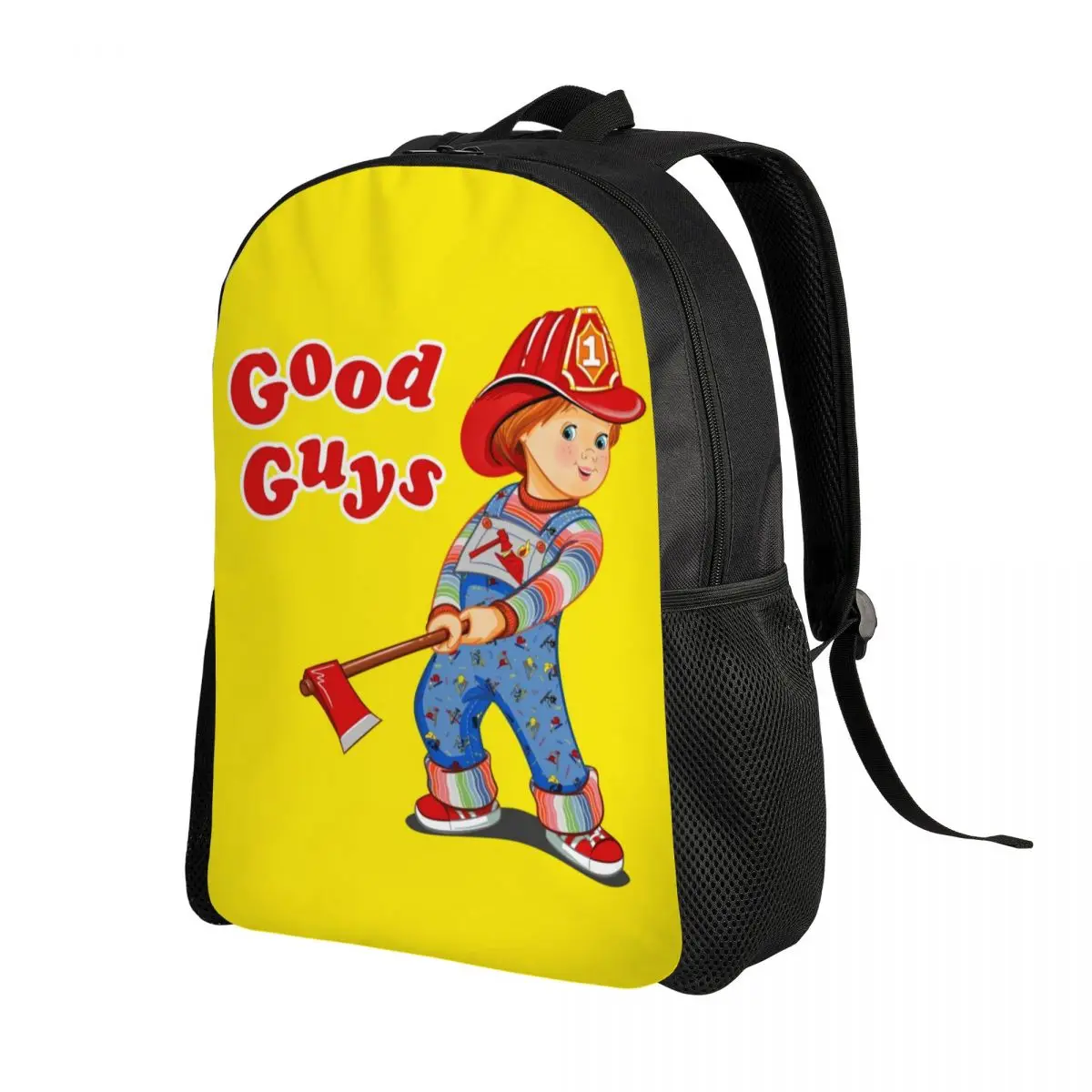 Customized Good Guys Fireman Backpack Women Men Basic Bookbag for College School Child's Play Chucky Bags