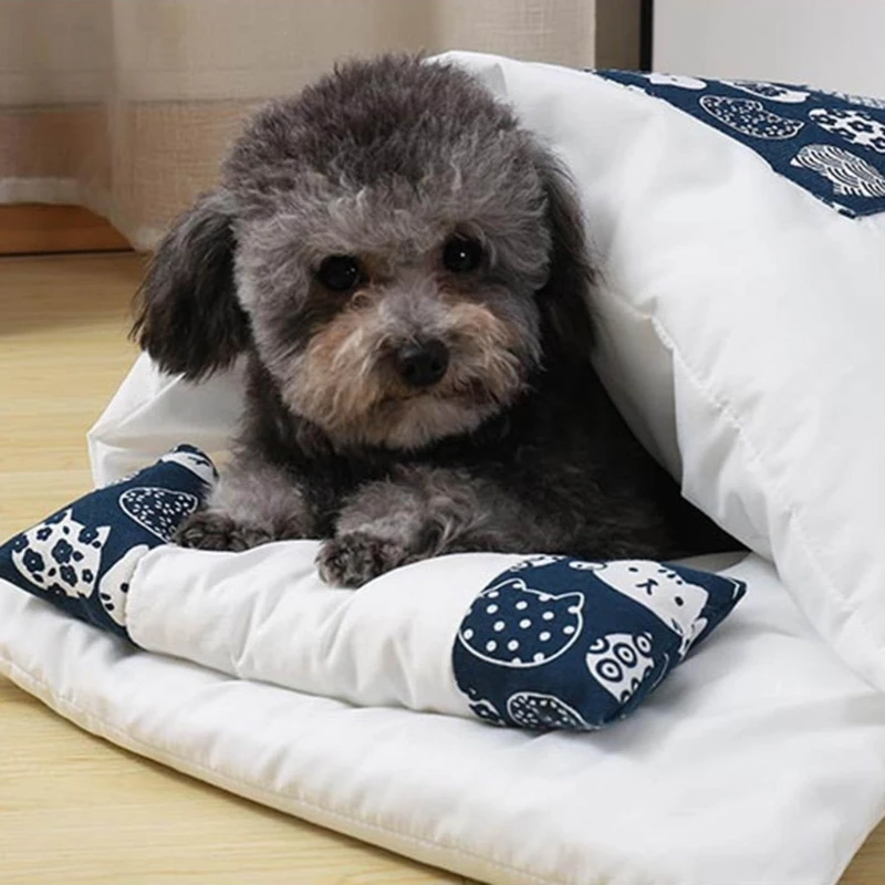 Cat Bed Cave Sleeping Bag Self Warming Pad Pet Sack Hideaway Soft Warm Cushion with Pillow for Cats and Small Dog Y5GB