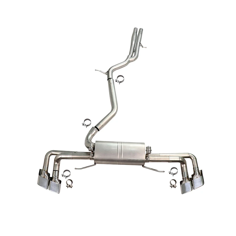 Catback Exhaust Downpipe Manufacturers For Audi Q7 High Performance Exhaust Stainless Steel Exhaust Catback System