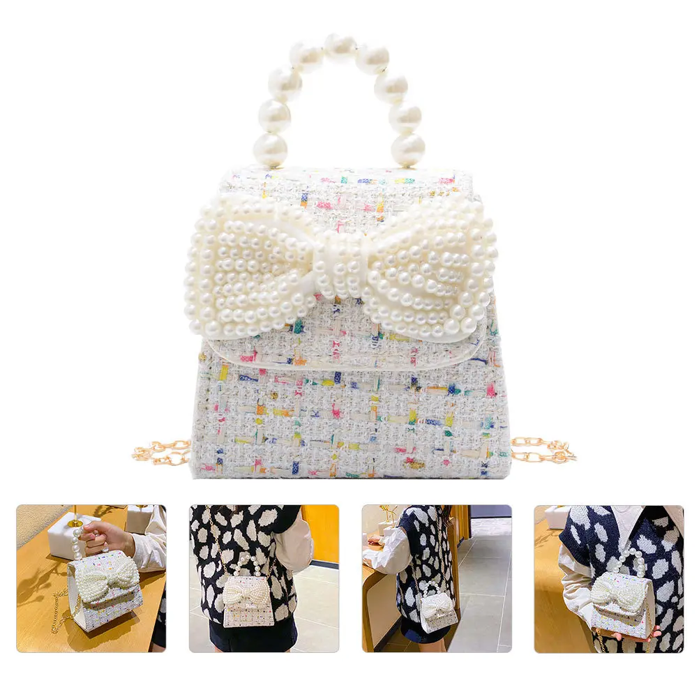 Tas Selempang Mutiara Katun Linen untuk Acara Malam, Tas Selempang Remaja, Hadiah, Ringan, Penyimpanan, Mainan