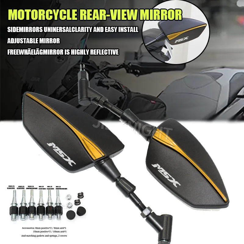 

For Honda MSX125 Grom MSX 125 2013-2022 2021 2020 Motorcycle Adjustabale Side Rearview Mirrors Universal Rearview
