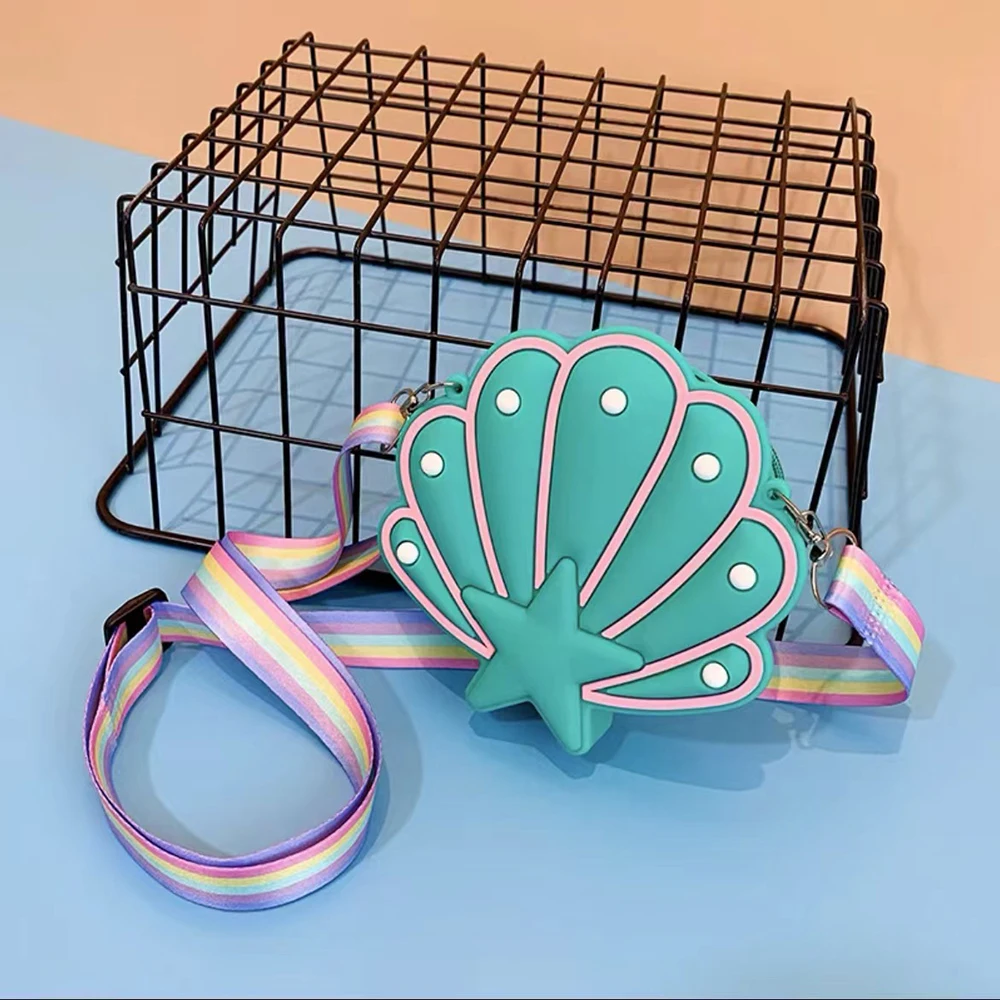 حقيبة كتف على شكل قذيفة من السيليكون للفتيات ، أكياس فقاعات ممتازة ، لعبة ضغط العملات المعدنية ، تصميم متعدد الاستخدامات #4