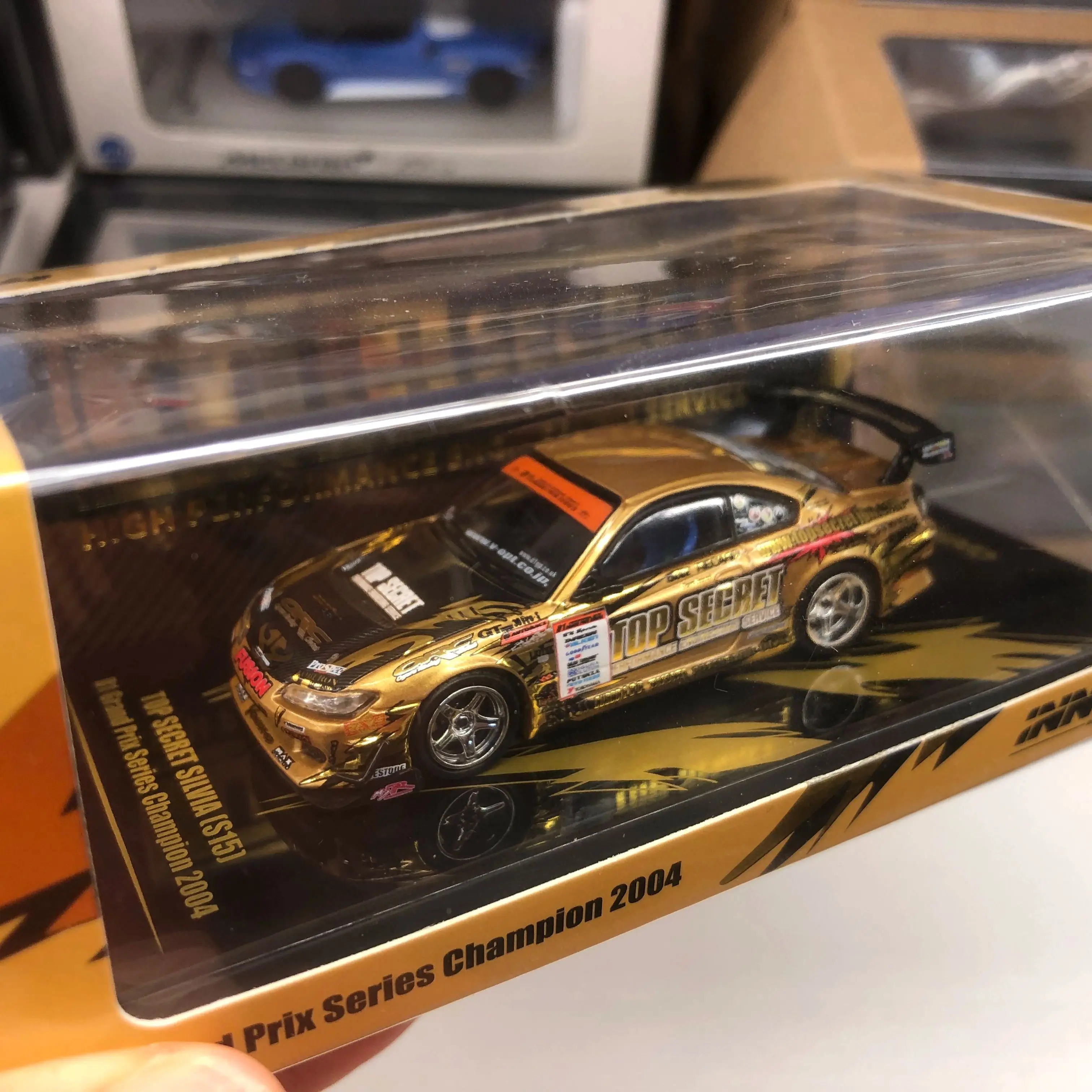 TOP SECRET SILVIA S15 WINNER D1GP 2004 1/64 INNO MODELS IN64-S15TS-D104 Diecast Model Car Alloy