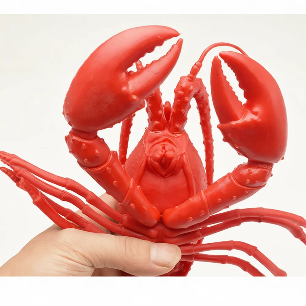 Realistic Ocean Creature Figurine Soft Rubber Lobster Crab Model Educational Science Tool For Kids Cognitive Play