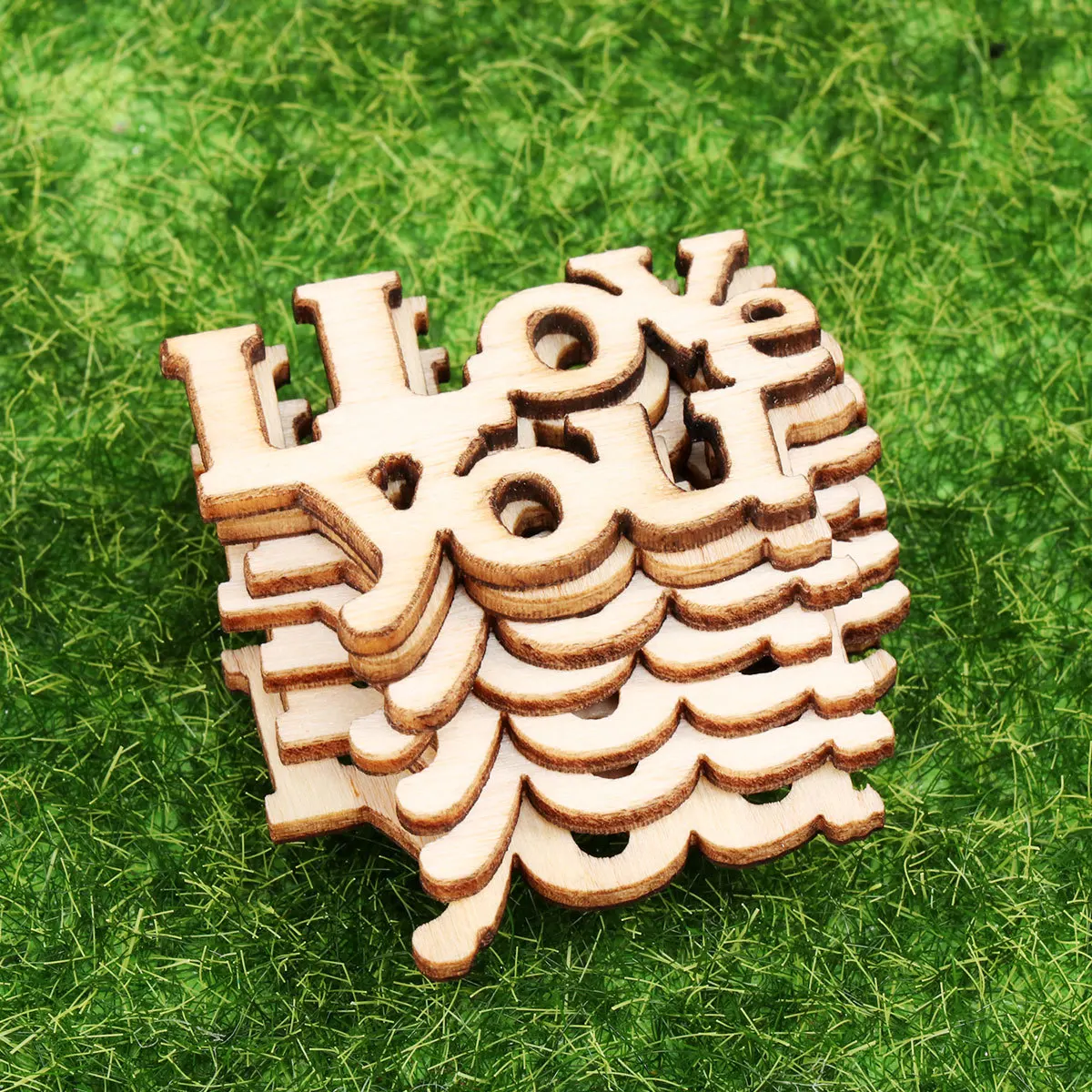 

15Pcs I Love You Wood Piece Decor Pack Creative Hollow Wedding Party Home Gathering Photo Props Wedding Wood Piece
