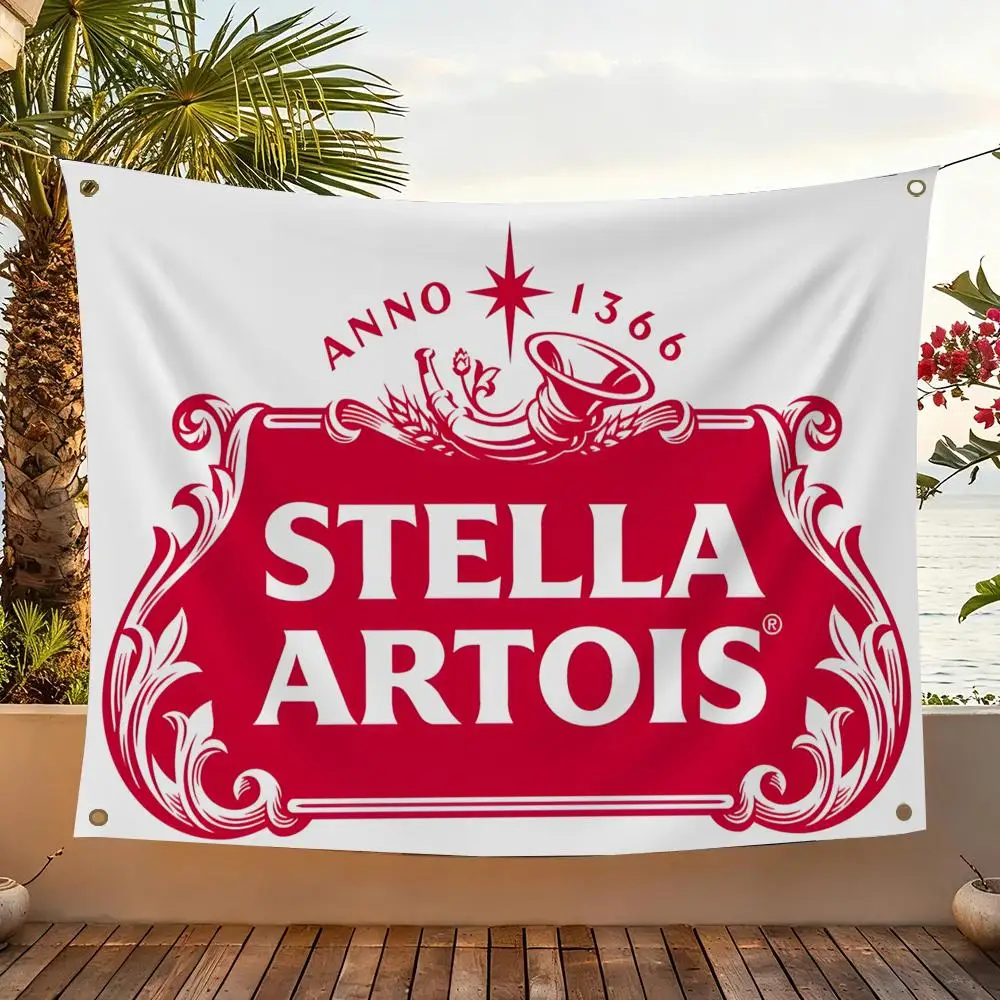 Bandeiras S-Stella Artois para decoração interna e externa, banner para parede e jardim, decoração para casa e quintal