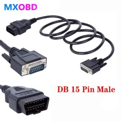 OBD2 16PIN Male To DB 15PIN Male Cable for V54 Diagnostic Scanner Main Line DB15 PIN to 16 Pin Male for FG Tech V54