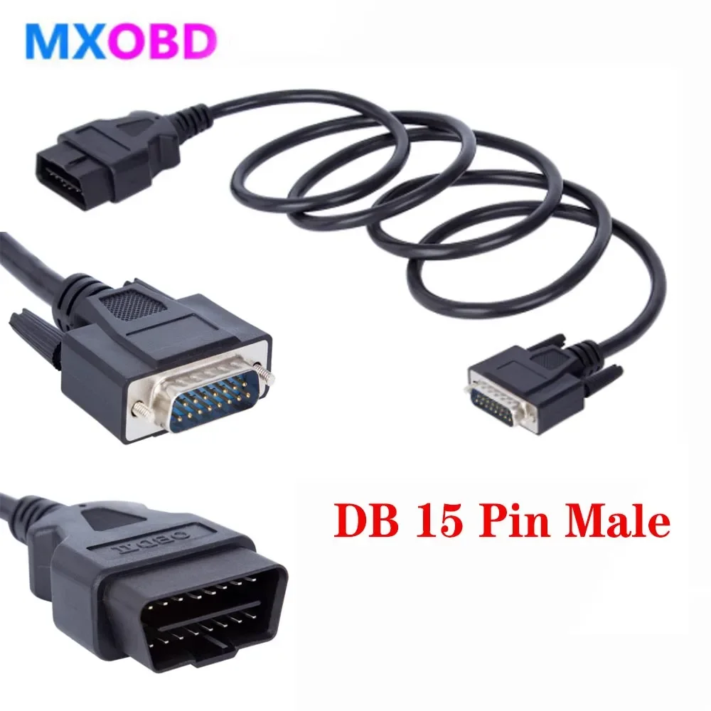 OBD2 16PIN Male To DB 15PIN Male Cable for V54 Diagnostic Scanner Main Line DB15 PIN to 16 Pin Male for FG Tech V54