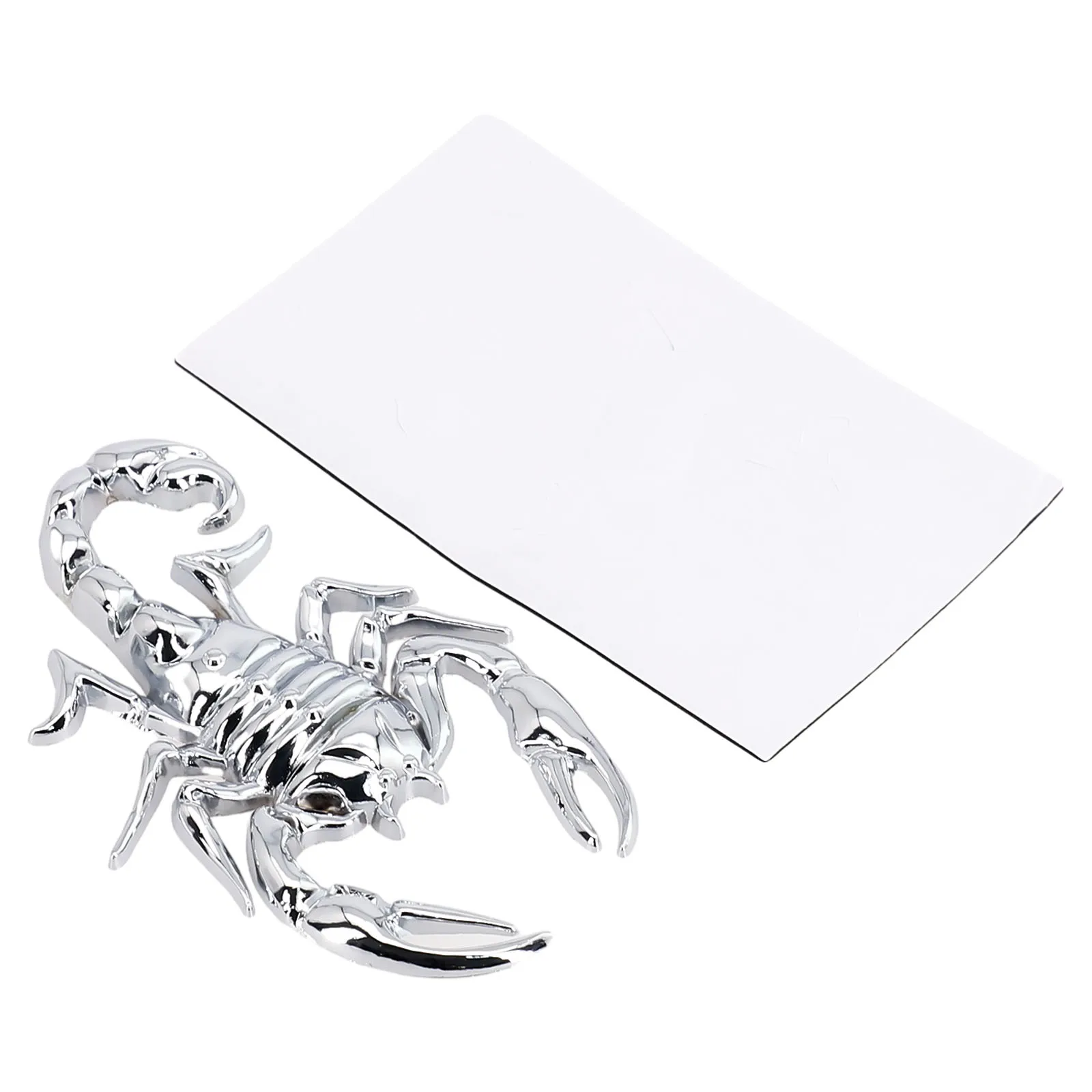 3D Sticker Paster Chrome Scorpion Badge Emblem Logo Motorcycle Decal Decoration Metal Sticker Silver Car Styling Accessories