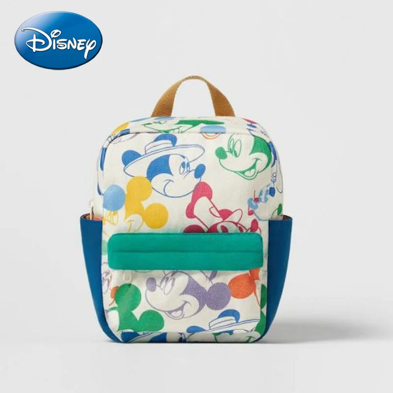 Disney Printed Cartoon Mickey Children Backpack Fashion Boutique Design Baby Kinderganter Schoolbag Kids Girl Boy Accessory Bag