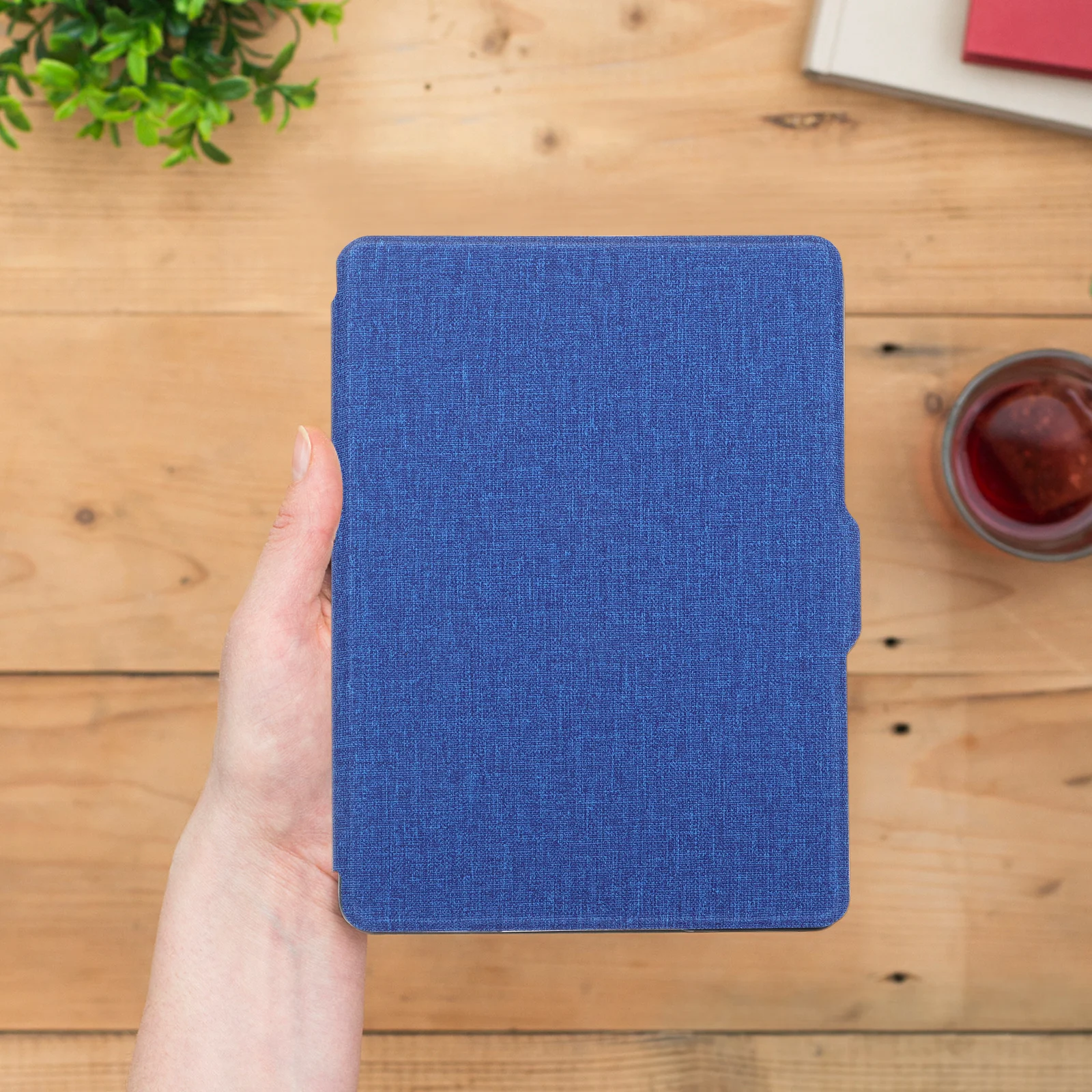 

Auto Wake Case Compatible for Kindle 8th Durable Imitation Tpu Oxford Cloth Texture Surface Anti Slip Scratch Resistant