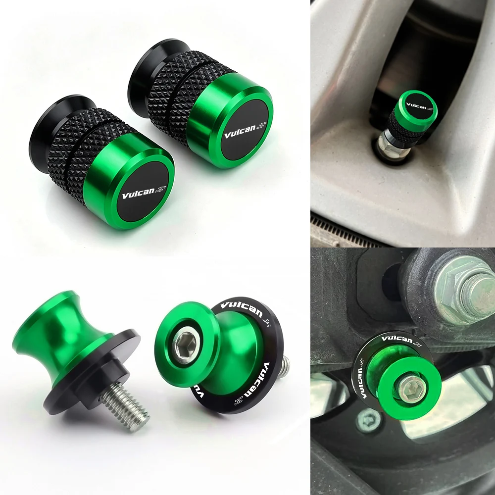 10MM Slider Stand Screws For Kawasaki Vulcan S 650 S650 VN650 2015-2026 Moto Swingarm Spool Slider Stand & Tire Valve Stem Caps