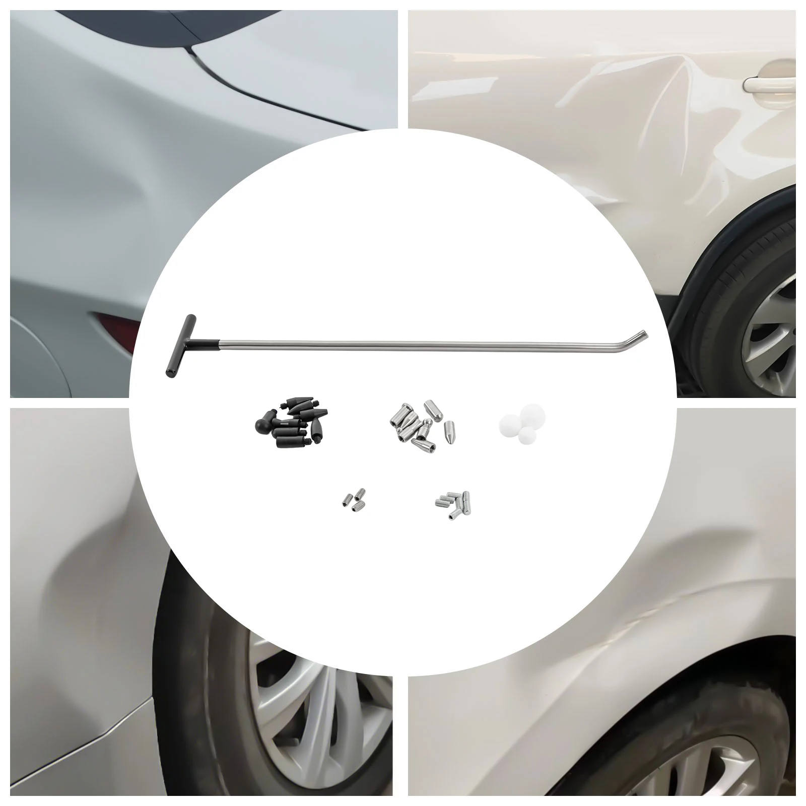 

Комплект стержней для удаления вмятин (1 стержень для удаления вмятин + 18 шиловых головок), стержень для удаления вмятин, инструменты для ремонта вмятин, удаление вмятин на кузове автомобиля