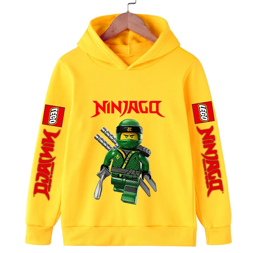 Cartoon Games Hoodies Boys Girls Children Ninja Games Printed Cartoon Retro Autumn Fleece Casual Hoodies Simple and Classical