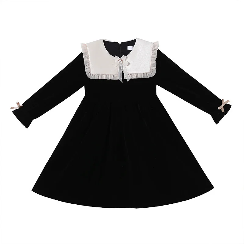 Girl Dress Kids Baby Party Evening Gown 2023 Fashion Spring Autumn Cotton Flower Girl Dress Vestido Robe Fille Children Clothing