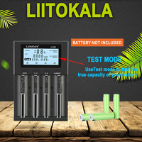 LiitoKala Lii-M4 M4S 18650 LCD Display Smart Charger Test Capacity Suitable For 3.7V 26650 18350 21700 18500 1.2V AA AAA 4 Slots