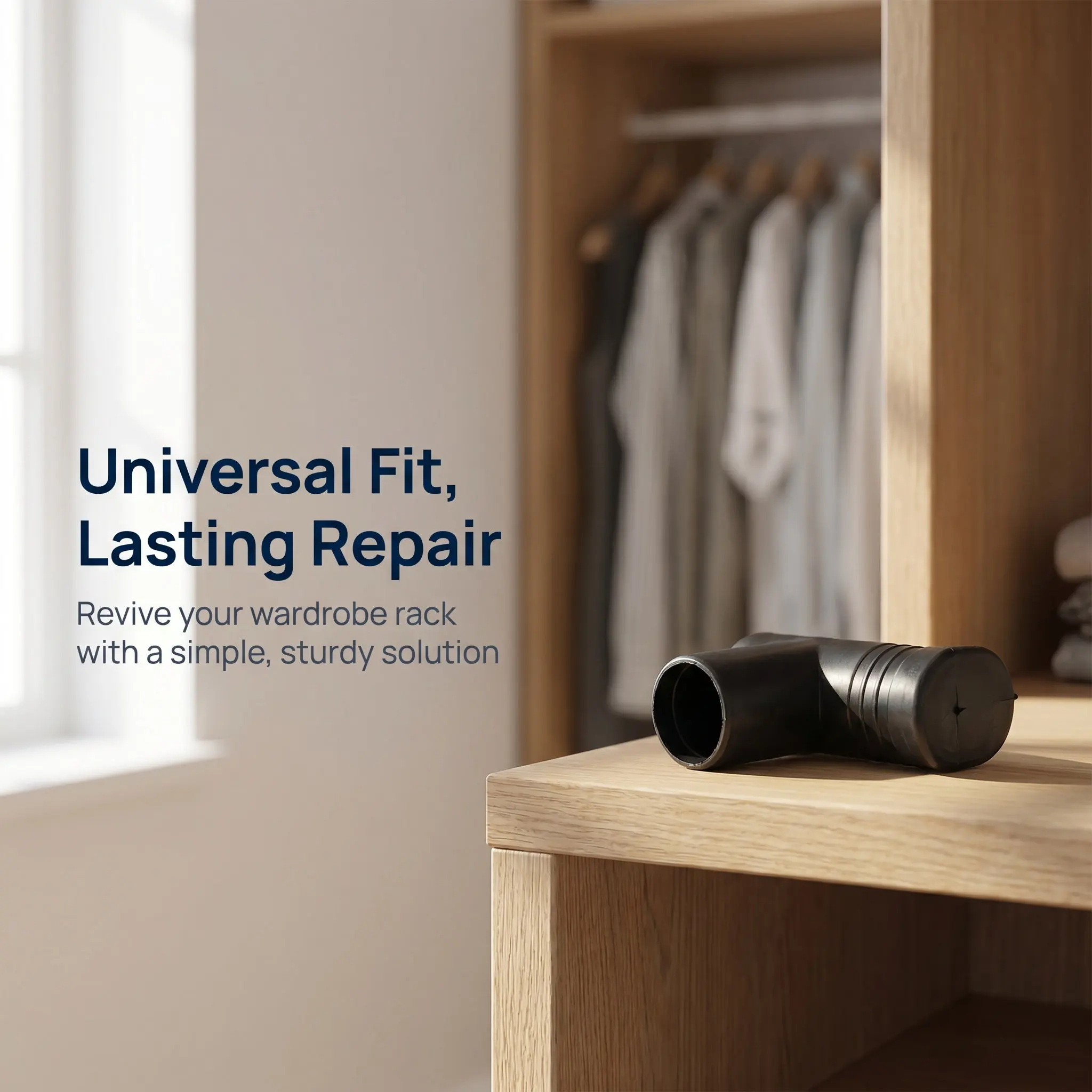 2Pcs Fashion Clothes Rack Joints Right Angle Plastic Connector for Home Clothes Drying Rack Replacement Kit Sturdy Elegant