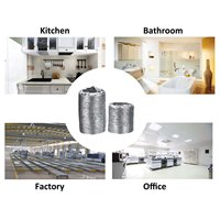 A08M-2X 4Inch Ventilator Pipe 100Mm Pvc Aluminum Tube Air Ventilation Pipe Hose Flexible Duct 3/2M Air System Vent Bathroom