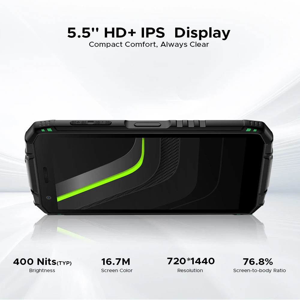 DOOGEE Fire 3 Pro Rugged Phone 16GB 128GB 5.5" HD+ Display 8350mAh Battery UNISOC T7200 16MP+8MP NFC Android 15 Smartphone