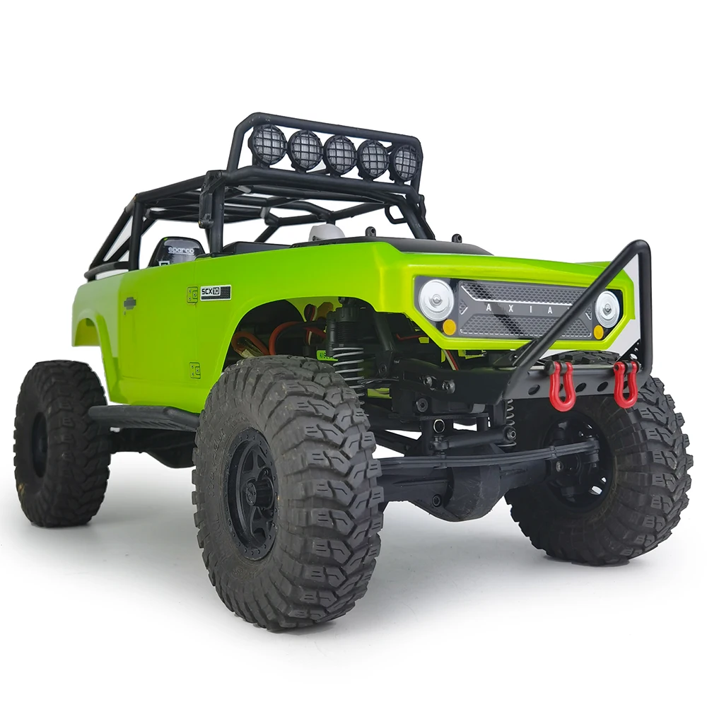 MIBIDAO Metal Front Bumper with Shackles for Axial SCX10 JEEP Wrangler 90047 1/10 RC Crawler Car Model Upgrade Parts