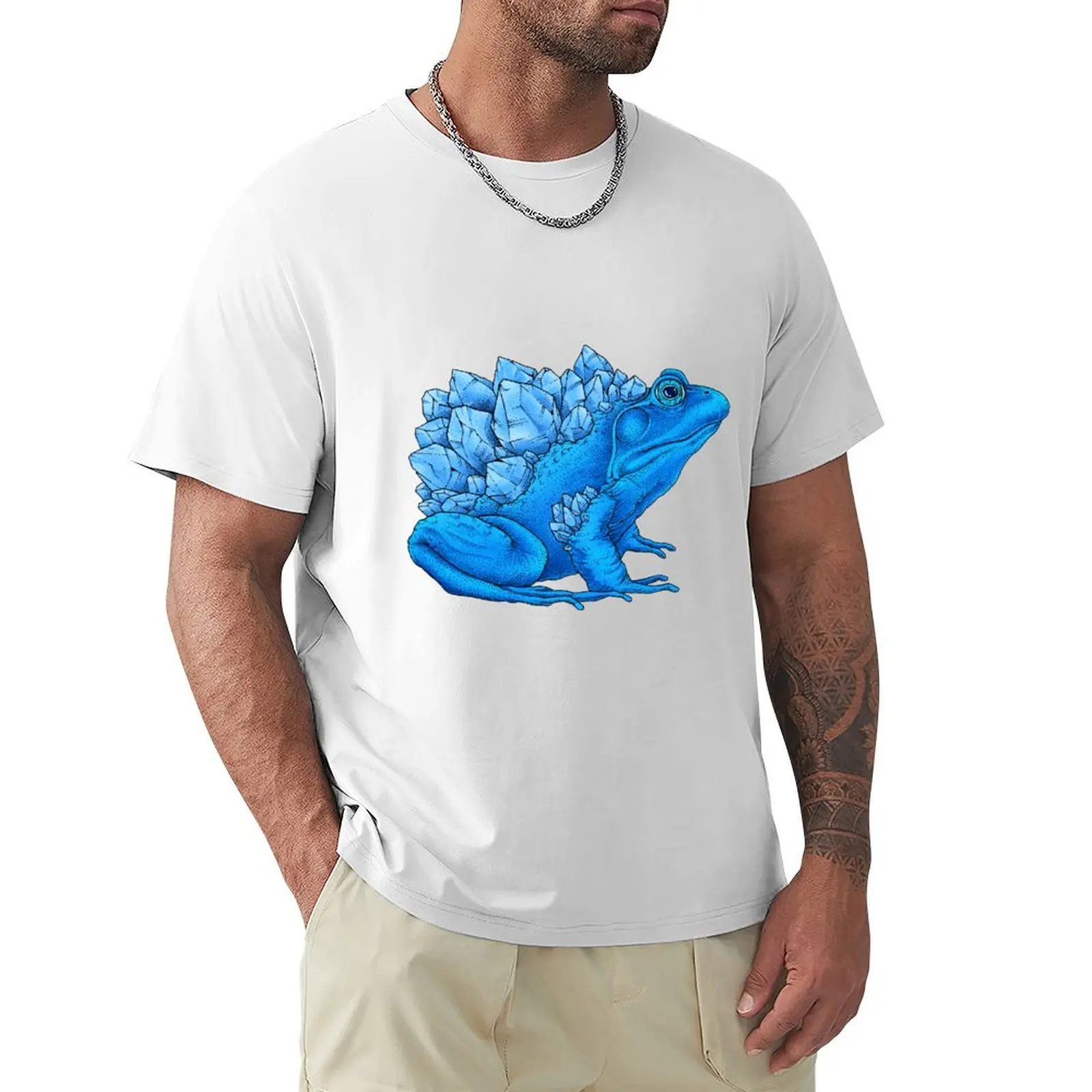 ESSENTIAL FROG BLUE KYANITE T-Shirt tops graphics tees men workout shirt