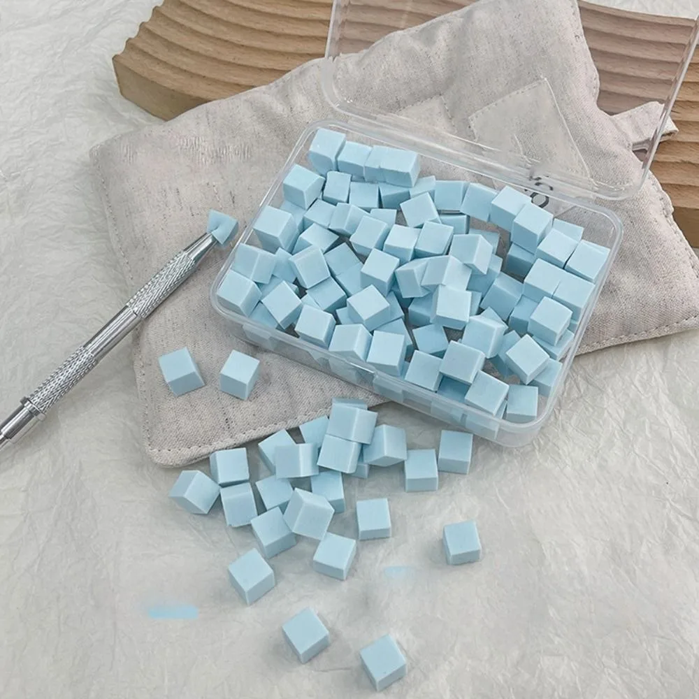 

Coloring Stamping Gradient Nail Sponge Set Soft Square Nail Stamper Sponge with Grabbing Pen High Rebound