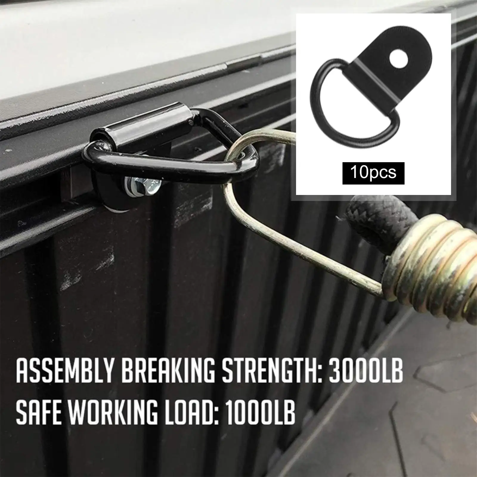 

2x10 шт. D-образные кольцевые анкеры, кольцевые фитинги для прицепов на колесах