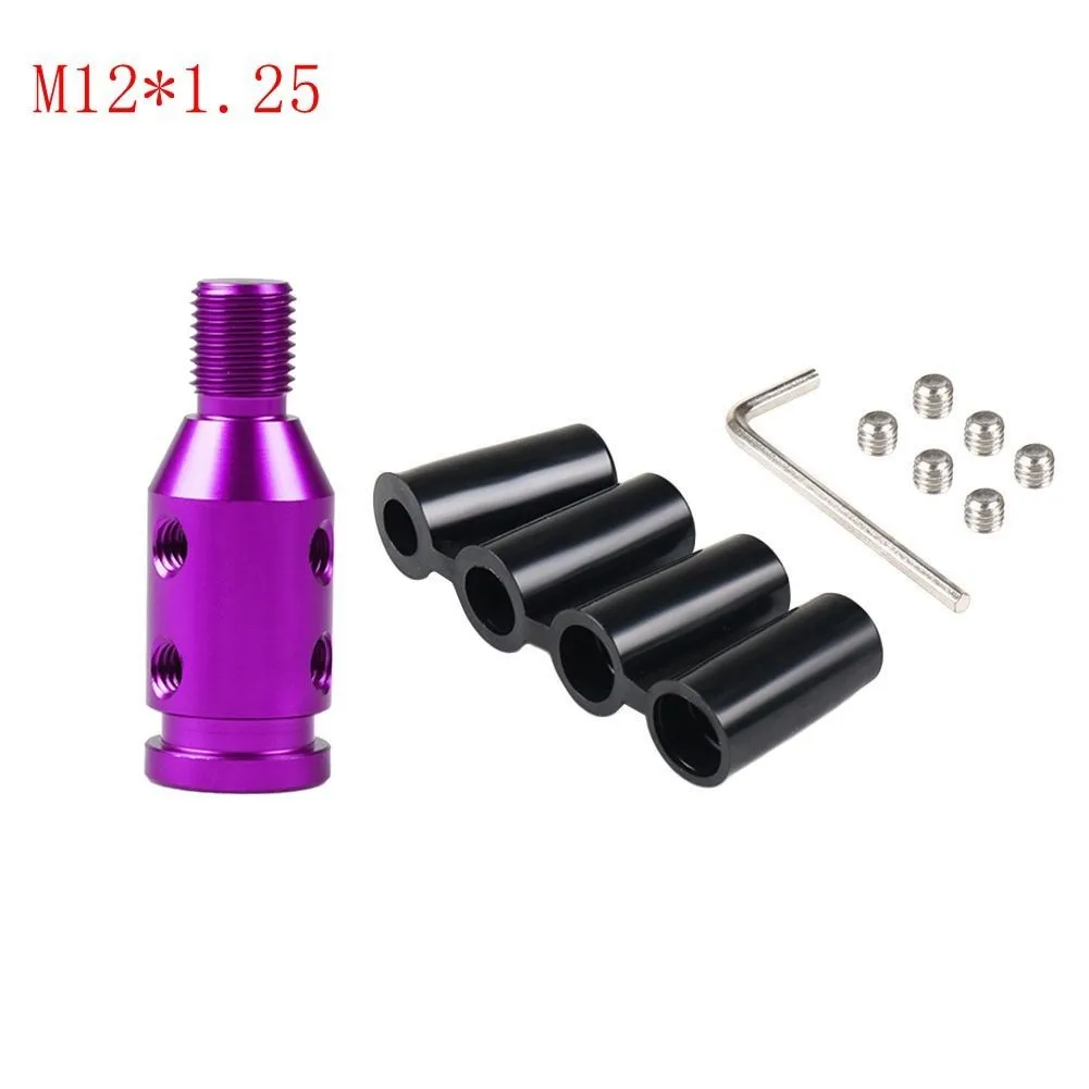 Universeller Auto-Aluminium-Schaltknauf-Adapter für Schalthebel ohne Gewinde M10 x 1,5/M12 x 1,25 SK-1054