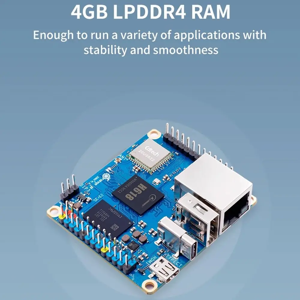 1/1,5/2/4 ГБ ОЗУ DDR4 Orange Pi Zero 3 Allwinner H618 Bluetooth5.0 Макетная плата WiFi5 WiFi Bluetooth BLE