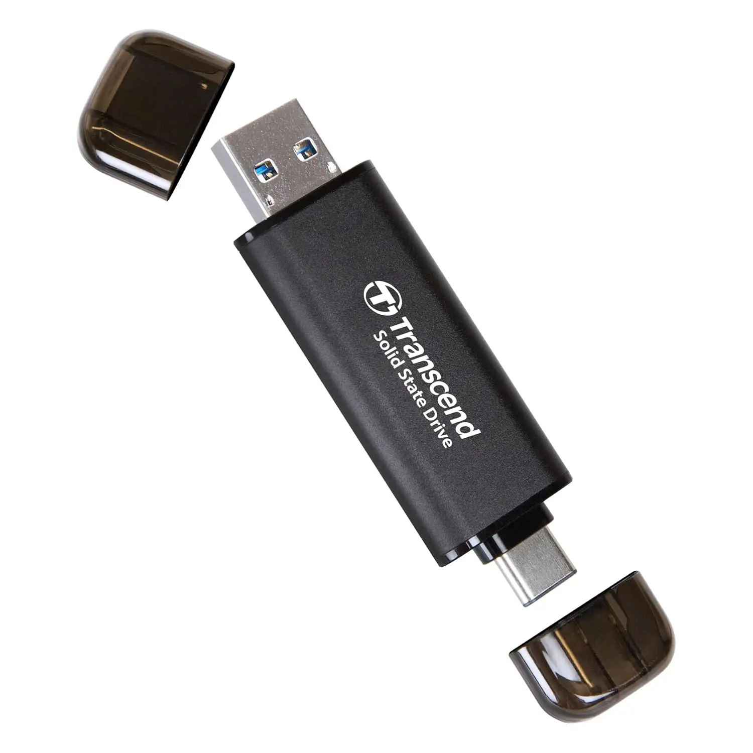 256GB External SSD with 1050MB/s Speed, Dual USB-C & USB-A Flash Drive for iPhone iPad Mac Windows Android PS5 Xbox, Portable