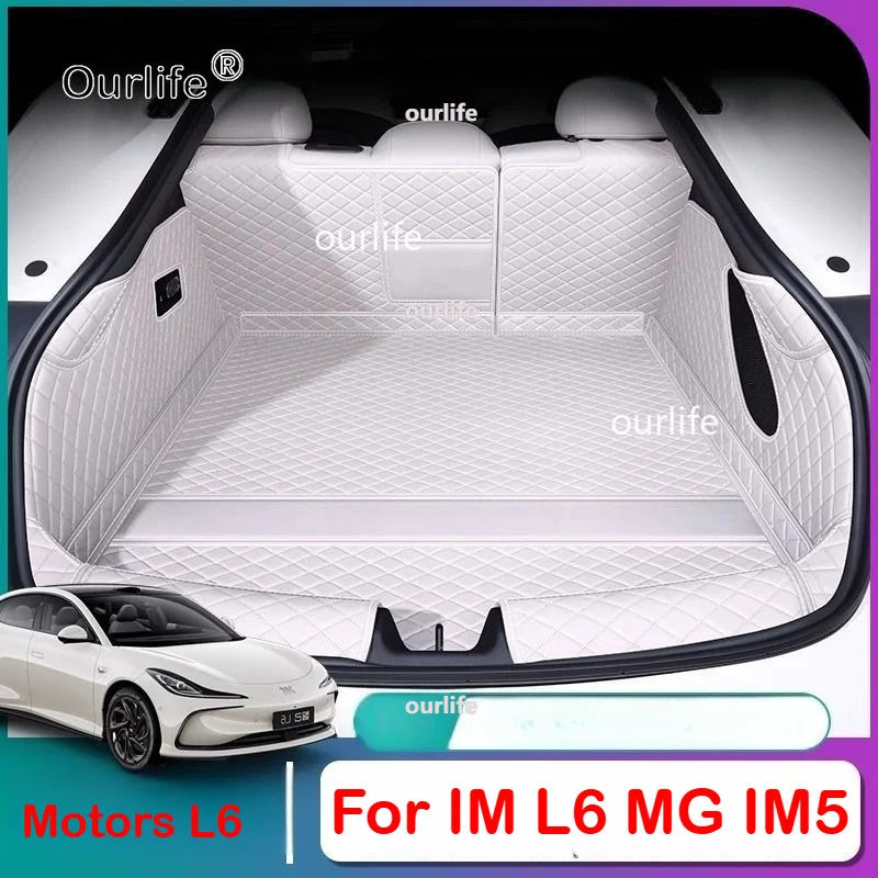 For IM Motors L6 MG IM5 2026 2025  Custom Trunk Mats Leather Durable Cargo Liner Boot Carpets Interior Cover Car Accessories