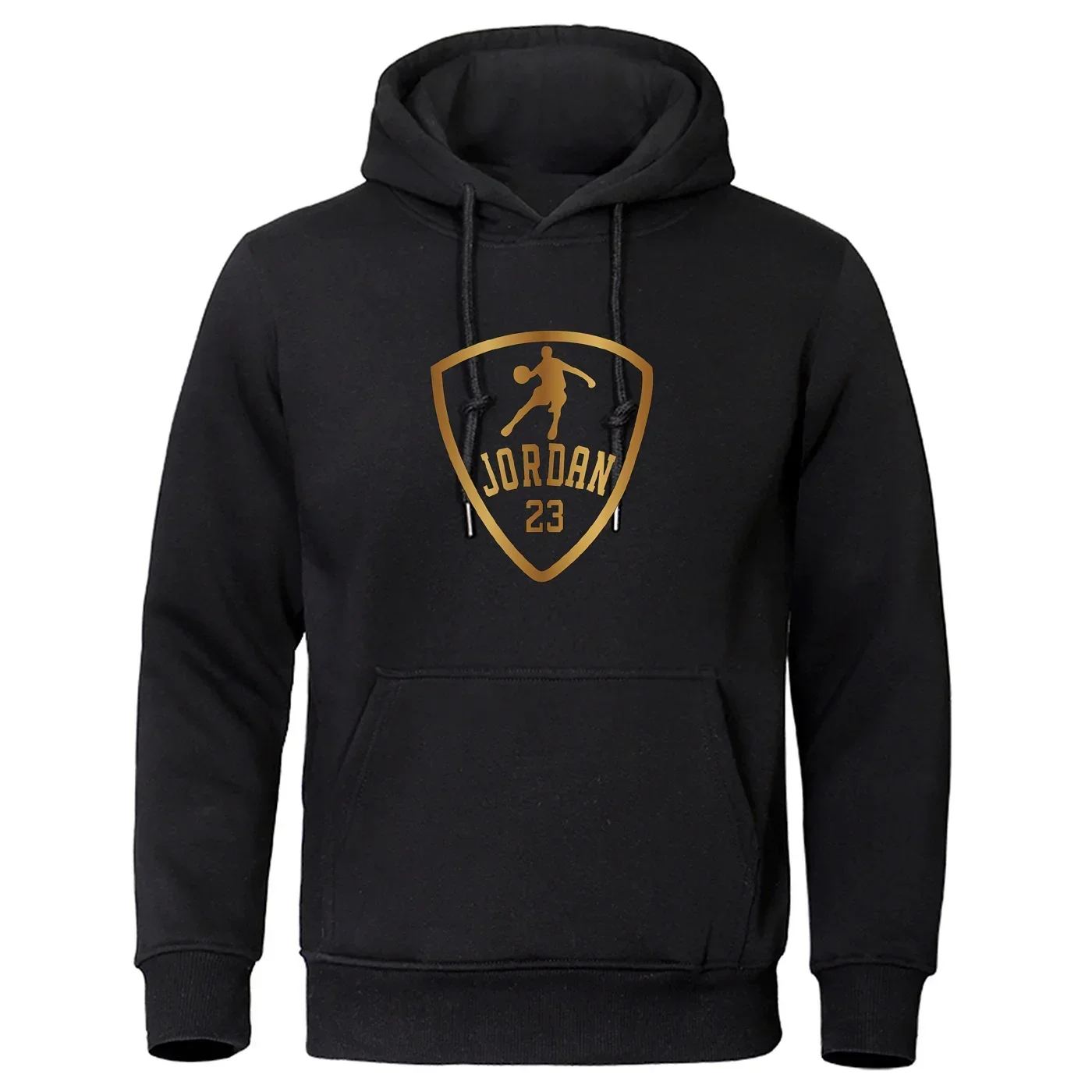 Men's hooded sweatshirt with minimalist letter print design, featuring a drawstring waist, in a relaxed hip-hop style. Special