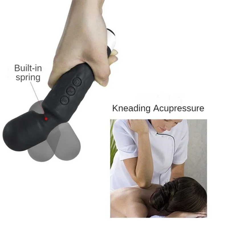 1PC-Electric massage stick, 8-speed 20 frequency intelligent vibration, precise relief of neck, waist, and leg pressure