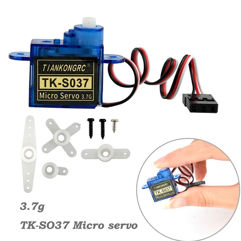 TK-SO37 3.7g マイクロデジタルサーボ 180 °   コアレスモーター超軽量サーボ RC ロボット/車モデル用 0.5kg.cm トルク 0.13 秒速度