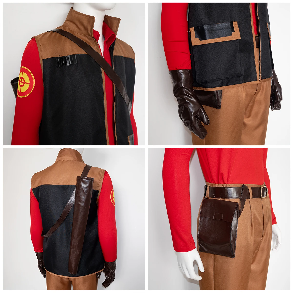Team Fortress 2 Sniper Cosplay Costume Game Mick Mundy Mr. Mundy Outfit Clothing Halloween Theme Party