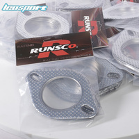Universal Car Exhaust Downpipe Flange Gasket 2.0/2.16/2.36/2.5/2.75/3.0 Inch Exhaust Pipe Intake Tube Gasket Two Holes 5/pack