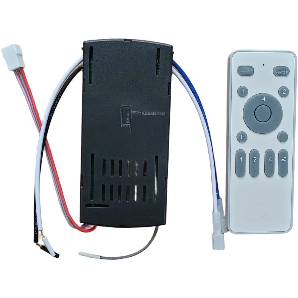 

1set Remote Control With Receiver 6 Speed Low Voltage Frequency Conversion Ceiling Fan Remote Control Receiver Home Tools Parts
