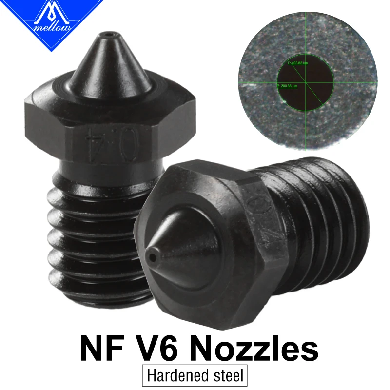 High Quality Sharp Nf V6 Hardened Steel Nozzle Hotend E3D 3D Printing Accessories