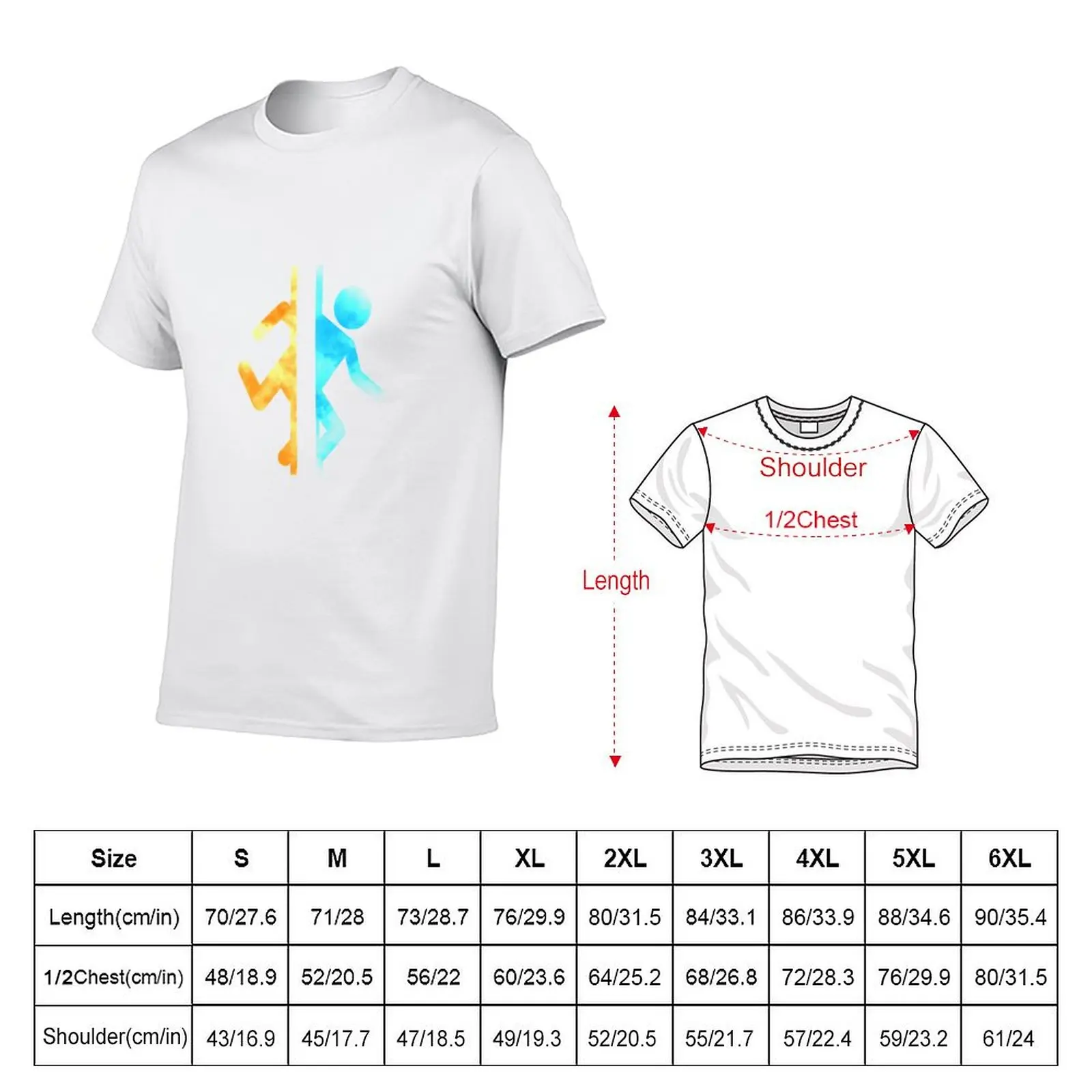 Minimalist Portal Watercolour T-Shirt sports fans Funny t-shirts men clothes