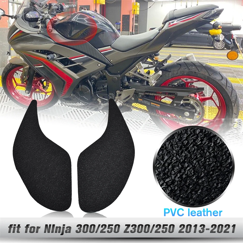 Per Ninja Z 300 250 Rilievo del Carro Armato Adesivi Protezione Gas Per Kawasaki Ninja300 Z300 2013-2021 Kit Moto Adesivi di Protezione Del Ginocchio