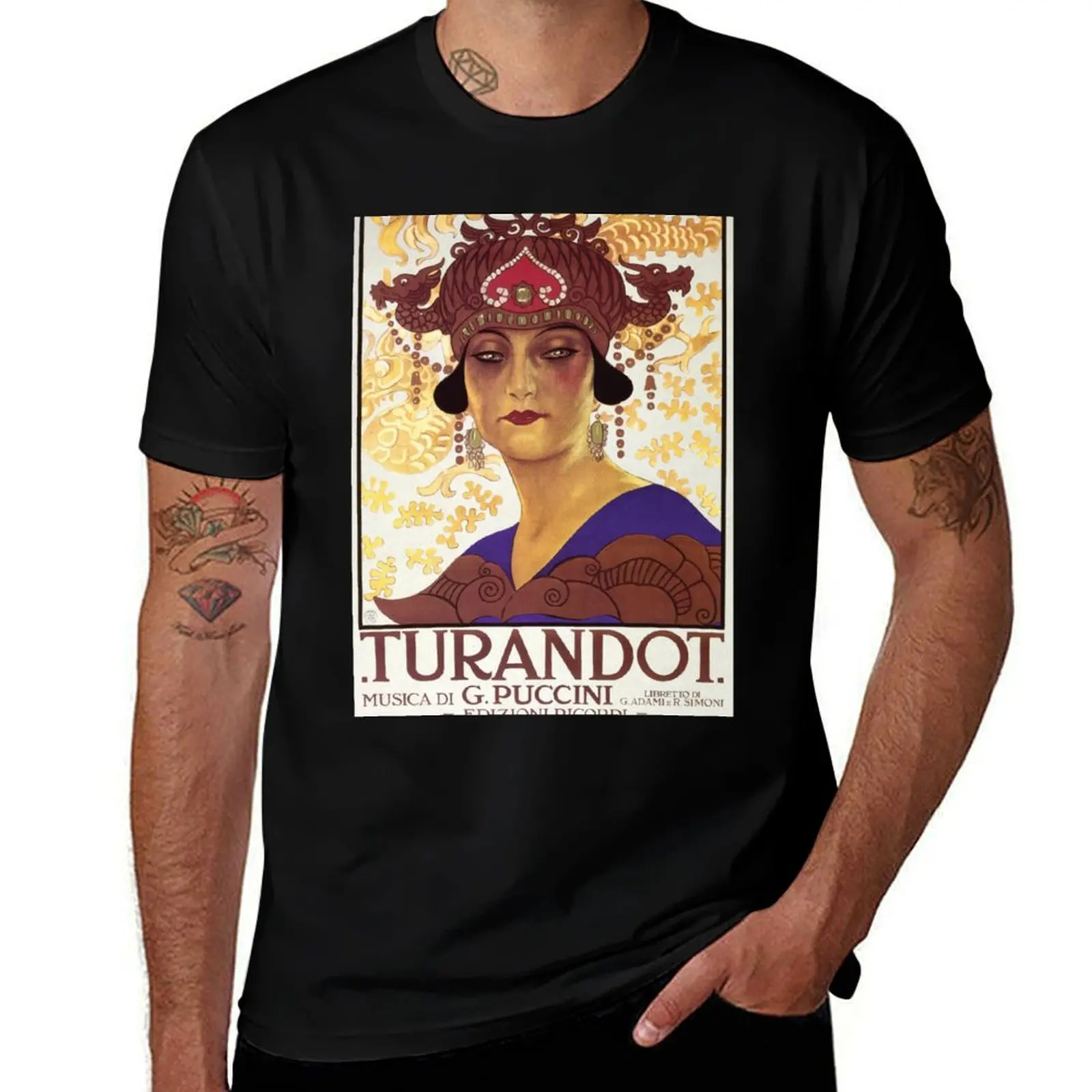 

Turandot Vintage T-Shirt kawaii clothes customs Luxury man essential t shirt anime shirts men
