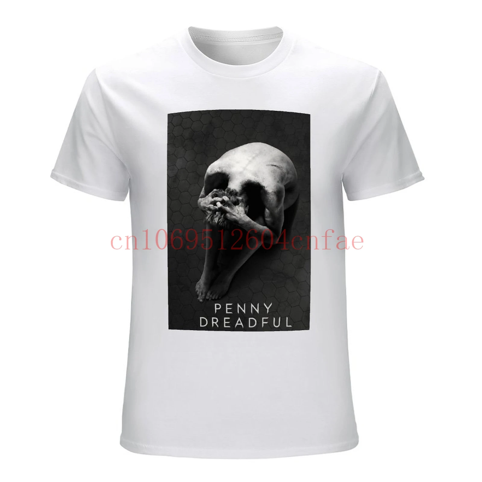 Мужская футболка с черепом и человеческим телом